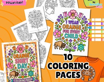 Orange Shirt Day, Every Child Printable Coloring Book. Indigenous owned. native floral Coloring Pages – Instant Download