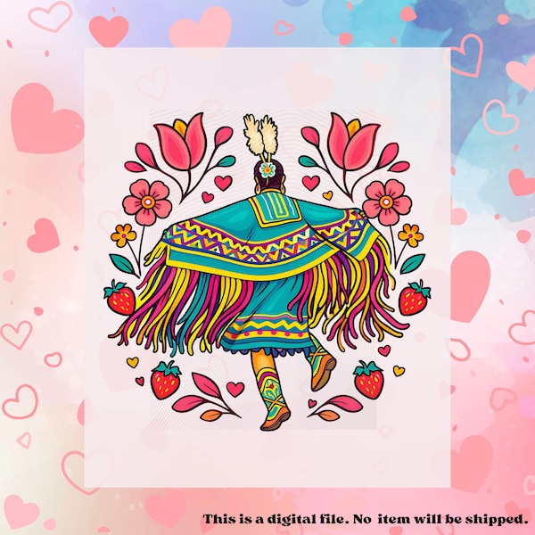 Dance Fancy Shawl Indigenous png jpeg native digital download for sublimation, printable art