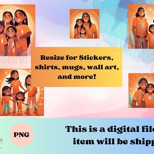 Indigenous Orange Shirt Day Family Bundle Native Png Digital Download ...