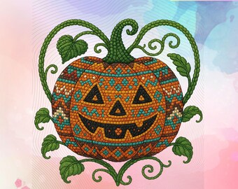 Disegno di zucca di Halloween indigena JackoLantern JPG png download digitale nativo per design a sublimazione, arte stampabile