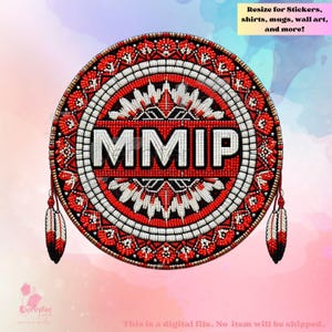 Indigenous MMIP round png native digital download for sublimation design