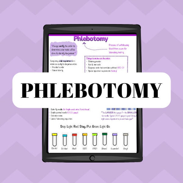Phlebotomy basics study guide