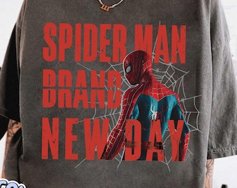 t-shirt vintage Spider-Man flambant neuf : t-shirt Spiderman Marvel, t-shirt Tom Holland Spidey, chemise MCU Avengers Spiderman, t-shirt tout nouveau jour