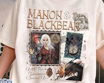 Vintage Manon Blackbeak Shirt, Throne of Glass Comfort Colors Shirt, The Thirteen Shirt, Abraxos Shirt, Throne of Glass Tshirt