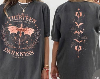 The Thirteen Throne Of Glass Comfort Colors Shirt, The Thirteen Manon Blackbeak Fan Shirt, SJM Throne Of Glass Merch, Darkness Claims Us