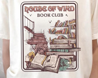 ACOTAR House Of Wind Book Club Shirt | Night Court Velaris House Of Wind Library Sarah J Maas Throne of Glass, Valkyrie Reading Room SJM