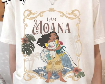 Camiseta retro de la princesa Moana de Disney, camiseta de la princesa Ariel de Disney, camiseta de Rapunzel y Tiana de Disney, parque Magic Kingdom, camiseta de princesa Disney