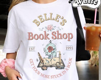Vintage Retro Belle's Book Club shirt, Tale as old as time Beauty and the Beast shirt, Belle Princess Tee, Book lover gift for her shirt