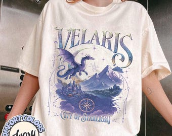 Velaris The Night Court Acotar Two-Sided Comfort Colors Shirt, Velaris The Night Court Shirt, Court Of Dreams, Inner Circle Acotar Tee