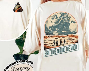 Artemis II Mission T-shirt, Moon Mission Map Shirt, Back to the Moon T-Shirt, Space Program Tee, 2026 Lunar Flight Comfort Colors® Shirt