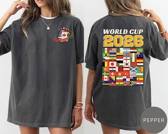2026 Retro World Cup Shirt Comfort Colors, Soccer Tournament Gift Tee, Usa Canada Mexico Footbaal T-Shirt, World Cup Game Day Shirt