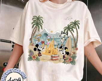 Mickey and Friends Summer Shirt, Disney Surfing T-shirt, Mickey Mouse Beach Shirt, Disney Family Vacation Tee, Disney Beach Shirt
