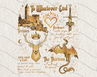 Throne Of Glass Fan PNG, Fireheart Aelin PNG, Kingsflame The Thirteen, Aelin Galathynius Download, Book Lover Digital, Crescent City PNG