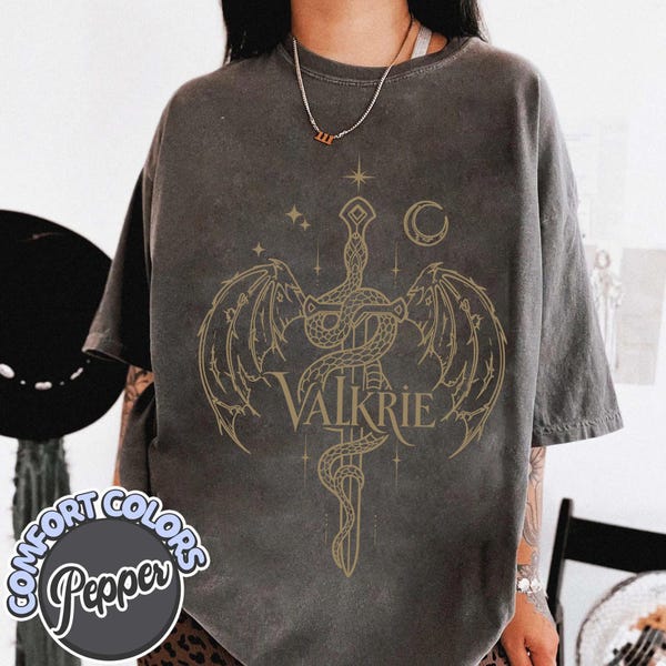 The Valkyries ACOTAR Shirt, Gift for Romantasy Readers, Throne of Glass Book Tshirt with Winged Sword, Comfort Colors Shirts for SJM fans
