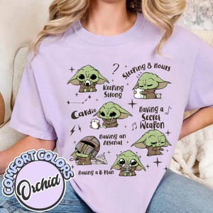 Cute Baby Yoda Shirt Grogu Funny Quote Tee Star Wars Inspired Graphic T Shirt Mandalorian Fan Gift Cartoon Character Shirt Unisex Cute Bild 4