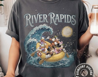 Vintage Disney River Rapids Shirt, Retro Mickey and Friends Water Ride Tee, Comfort Colors Disney Trip Shirt, Disneyland Family Vacation