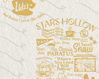 Stars Hollow Digital Download PNG, Where You Lead I Will Stars Hollow PNG Designs, Stars Hollow Connecticut Crewneck, Cozy Fall Lukes Diner