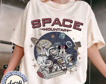 Comfort Colors Disney Space Mountain Shirt, Disney Mickey And Friends Space Mountain Shirt, Disneyland Family Trip Shirt, 2026 Disney TShirt