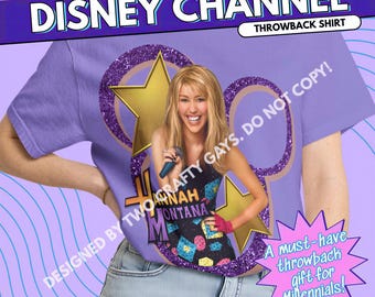 Hannah Montana Shirt – Miley Cyrus Disney Channel Retro-T-Shirt, Y2K-Nostalgie-Shirt der 2000er, Geschenk für Millennials
