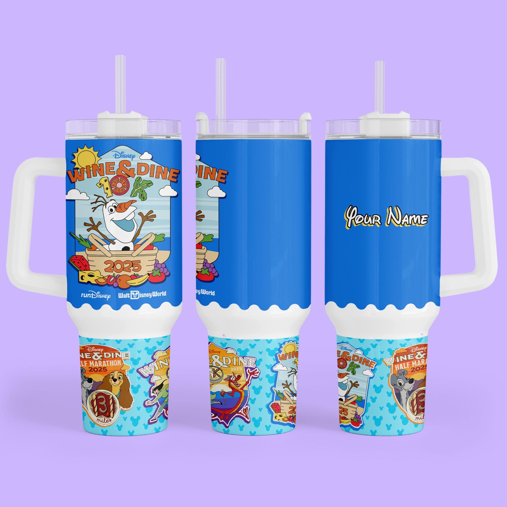 Discover RunDisney Marathon Personalized 40 oz Tumbler - Custom for Disney Vacation Race