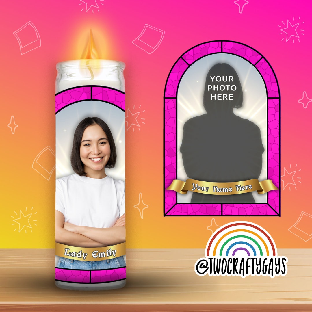 Custom Personalized Prayer Candle, Funny Unique Gift for Birthday