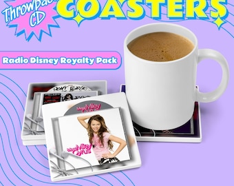 Sottobicchieri con CD Disney Channel Throwback - High School Musical, Camp Rock, Hannah Montana, regalo Y2K anni 2000