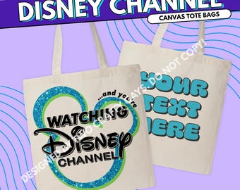 Retro Disney Channel Tote Bag - Personalized Gift for Millennials, Y2K Throwback Gift