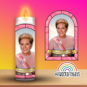 Queen Clarisse Renaldi Celebrity Prayer Candle (Julie Andrews from The Princess Diaries, Disney Channel, 2000s, Y2K, Millennial)