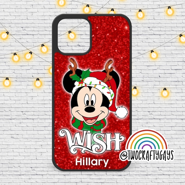 Christmas Magical Cruise Line Custom Personalized Phone Case for iPhone and Android (Wish, Wonder, Fantasy, Dream, Magic, Wonder) - Mickey