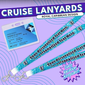 Personalisiertes Royal Caribbean Cruise Lanyard - Benutzerdefinierter Schlüsselkartenhalter für den Familienurlaub
