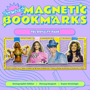 Throwback Magnetic Bookmarks with Holographic Laminate - TRL Royalty Pack