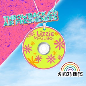 Lizzie McGuire Throwback CD Air Freshener (Hilary Duff, Disney Channel, 2000s Throwback, Car Accessories, Gift Idea for Her, Him)