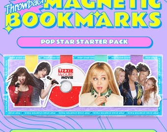 Marcapáginas magnéticos estilo Y2K de los años 2000 - Protectores de páginas holográficos - Disney Channel Camp Rock, Lizzie McGuire, Hannah Montana, Cheetah