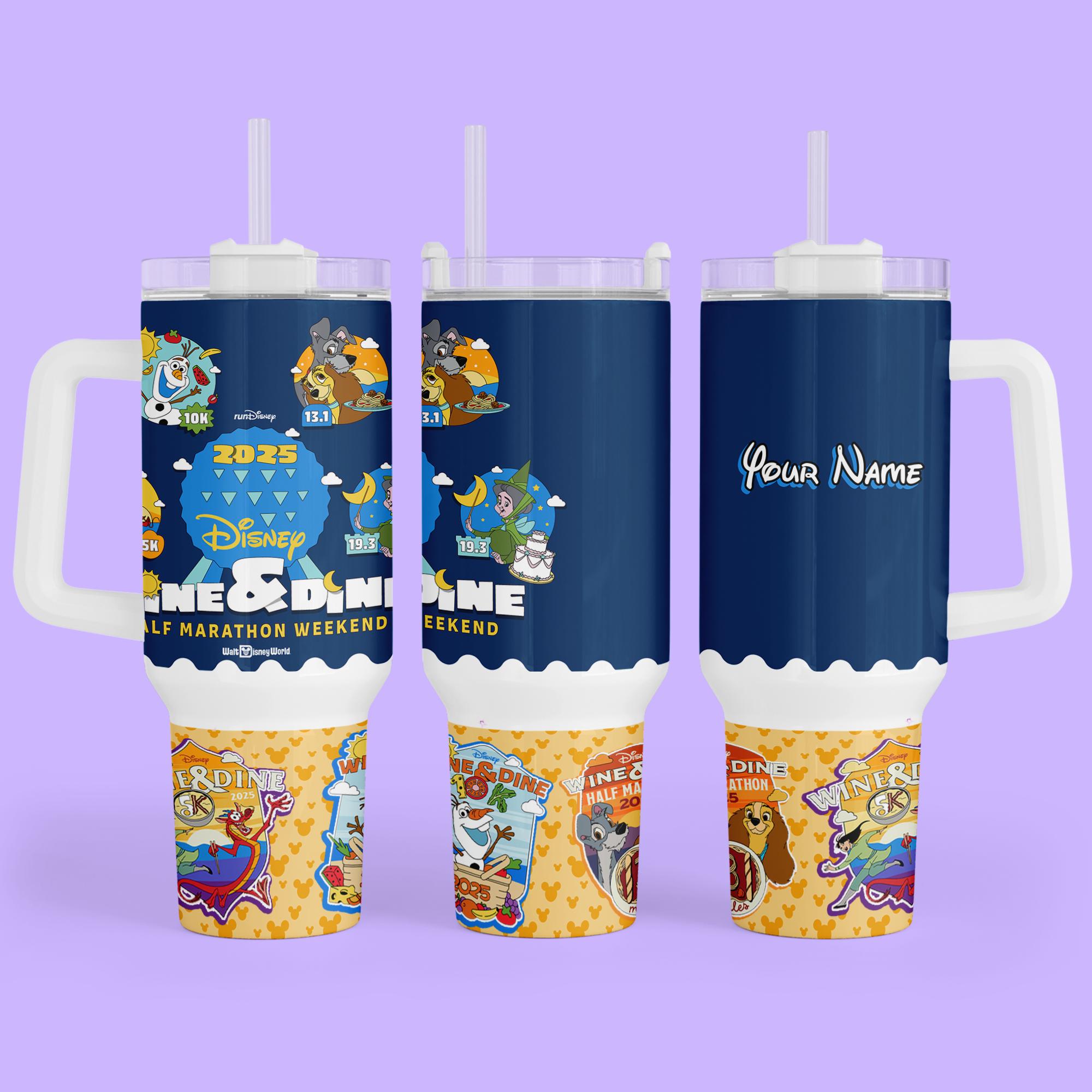 Discover RunDisney Marathon Personalized 40 oz Tumbler - Custom for Disney Vacation Race