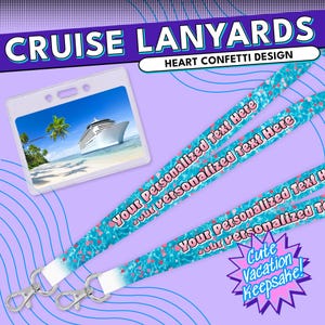Personalisiertes Cruise Lanyard - Benutzerdefinierter Schlüsselkartenhalter für Bachelorette, Jubiläum, Hochzeitsurlaub