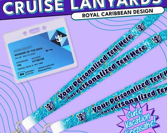 Personalized Royal Caribbean Cruise Lanyard - Custom Key Card Holder for Family Vacation