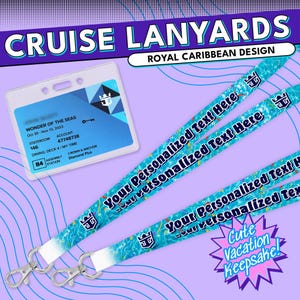 Personalisiertes Royal Caribbean Cruise Lanyard - Benutzerdefinierter Schlüsselkartenhalter für den Familienurlaub
