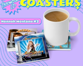 Disney Channel Throwback CD Coasters - Hannah Montana, Miley Cyrus, Y2K 2000s Gift