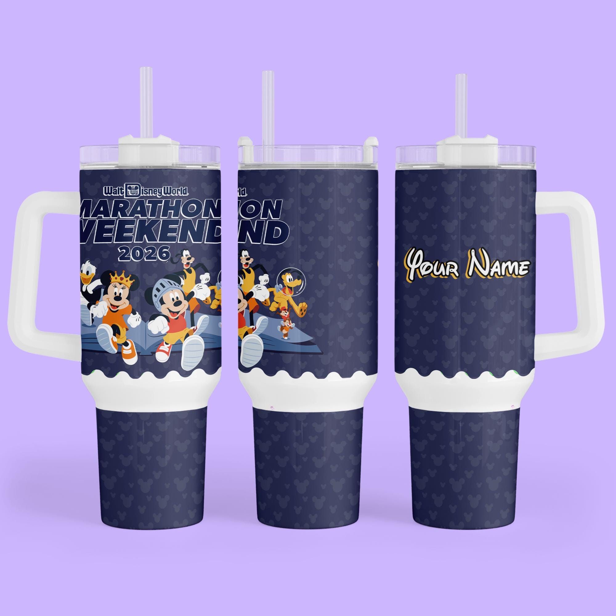 Discover RunDisney Marathon Personalized 40 oz Tumbler - Custom for Disney Vacation Race