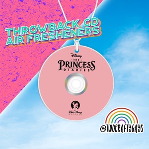 Princess Diaries Throwback CD Air Freshener (Disney Channel, 2000s Throwback, Car Accessories, Gift Idea for Her, Him)