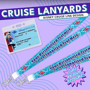 Personalisiertes Disney Cruise Lanyard - Kundenspezifischer Schlüsselkartenhalter für Familienurlaub