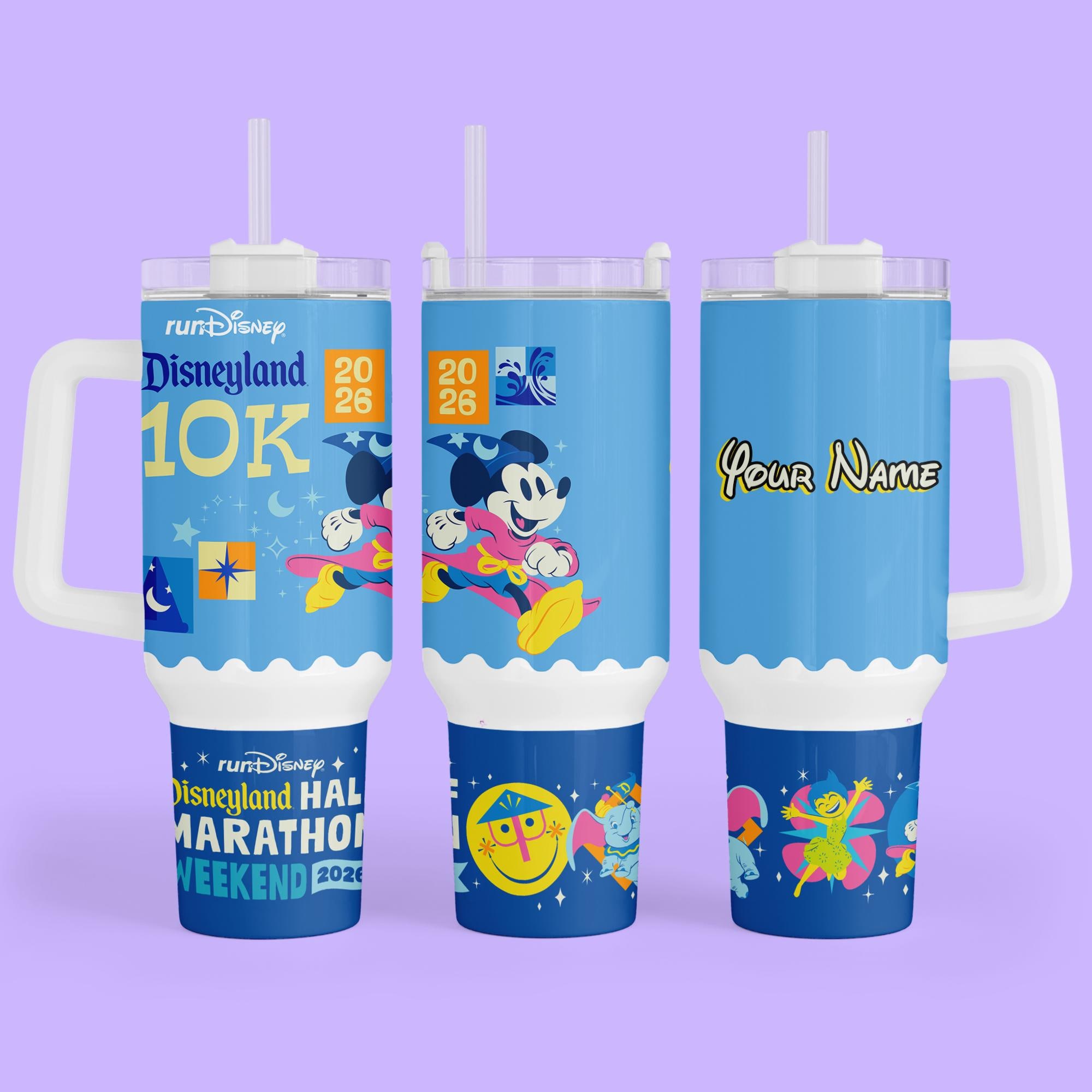 Discover RunDisney Marathon Personalized 40 oz Tumbler - Custom for Disney Vacation Race