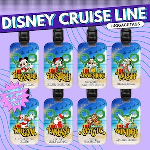 Disney Very Merrytime Christmas Cruise Luggage Tag – Personalized Bag Tag, Custom Holiday Disney Cruise Gift, Travel Accessory
