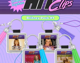 Throwback Britney Spears Hit Clips Inspired Keychains - Retro