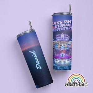 Personalized Royal Caribbean Utopia of Seas Tumbler- 20oz Stainless Steel Travel Cup for Vacation