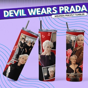 Devil Wears Prada Miranda Priestly 20oz Tumbler - Meryl Streep, Throwback 2000s Movie Gift
