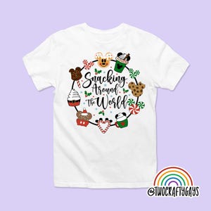 Snacking Around the World Christmas Shirt (Disney Epcot)