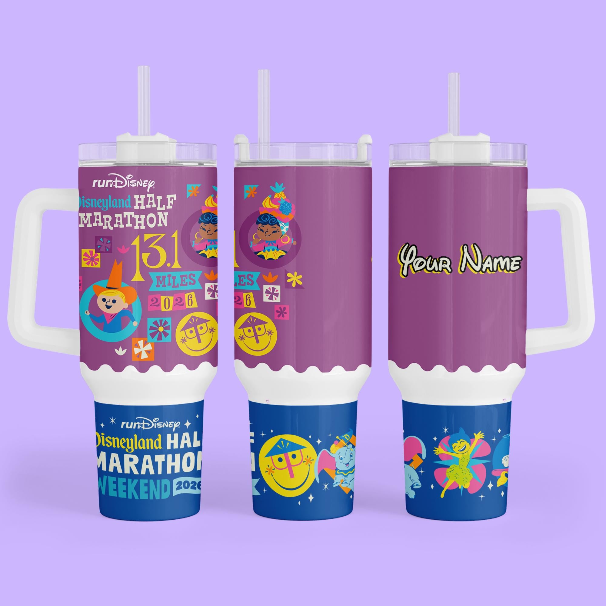 Discover RunDisney Marathon Personalized 40 oz Tumbler - Custom for Disney Vacation Race