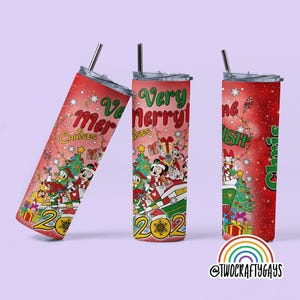 Disney Cruise Line Merrytime Christmas Cruise Personalized Tumbler (Wish, Wonder, Magic, Dream, Fantasy, Treasure, Mickey, Minnie, Gift)