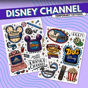 Disney Channel Temporary Tattoos - DCOM Original Movie - 2000s Nostalgia- Y2K Throwback - Birthday Party Favors, Stocking Stuffers